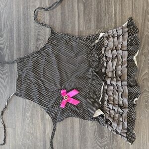 Polka Dot Apron with Pink Bow Flirty Aprons